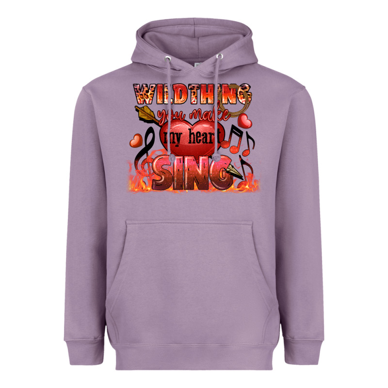 Valentine's Day Wild Thing You Make My Heart Sing Heavyweight Hoodie by FaDigitalArtStudio | Teevron
