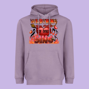 Valentine's Day Wild Thing You Make My Heart Sing Heavyweight Hoodie Designed By Fadigitalartstudio
