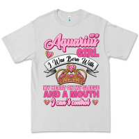 Dove Grey As a Aquarius Girl I was Born with My Heart on my Sleeve and a mouth Premium Tee - Jasminsmagicworld