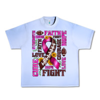 Grape Ice breast cancer american football ribbon love cure fight bbs Urban Heavy Tee - BundleAndBundleShop