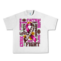 Lunar Rock breast cancer american football ribbon love cure fight bbs Urban Heavy Tee - BundleAndBundleShop