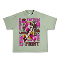Oil Green breast cancer american football ribbon love cure fight bbs Urban Heavy Tee - BundleAndBundleShop