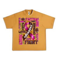 Peanut Butter breast cancer american football ribbon love cure fight bbs Urban Heavy Tee - BundleAndBundleShop
