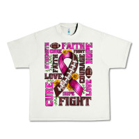 Pistachio breast cancer american football ribbon love cure fight bbs Urban Heavy Tee - BundleAndBundleShop