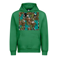Emerald Longhorn Pattern Urban Hoodie - CowhideDigitalArt