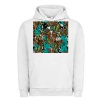 Pigment Lunar Rock Longhorn Pattern Urban Hoodie - CowhideDigitalArt