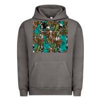 Pigment Tornado Longhorn Pattern Urban Hoodie - CowhideDigitalArt