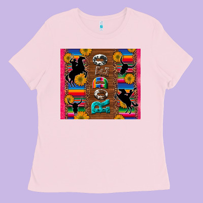 Rodeo Serape Leopard Glitter Ladies Tee Designed By Artiststas