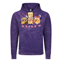 Cloud Purple mexican pan dulce cartoon characters Vintage Hoodie - MaliasSmallBusiness