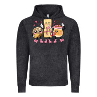 Vintage Black mexican pan dulce cartoon characters Vintage Hoodie - MaliasSmallBusiness