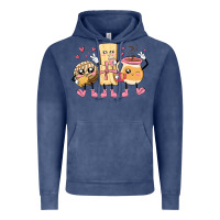 Vintage Denim mexican pan dulce cartoon characters Vintage Hoodie - MaliasSmallBusiness
