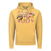 Vintage Mustard mexican pan dulce cartoon characters Vintage Hoodie - MaliasSmallBusiness