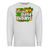 Dove Grey St. Patrick's Little miss shenanigans Premium Sweatshirt - OliviaCreatesArt