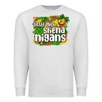 Oatmeal Heather St. Patrick's Little miss shenanigans Premium Sweatshirt - OliviaCreatesArt