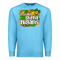 Ocean Blue St. Patrick's Little miss shenanigans Premium Sweatshirt - OliviaCreatesArt