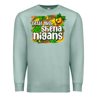 Seafoam St. Patrick's Little miss shenanigans Premium Sweatshirt - OliviaCreatesArt