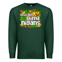 Sports Green St. Patrick's Little miss shenanigans Premium Sweatshirt - OliviaCreatesArt