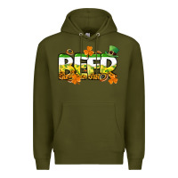 Army Green St. Patrick's Day beer Premium Hoodie - CowGirlArtShop