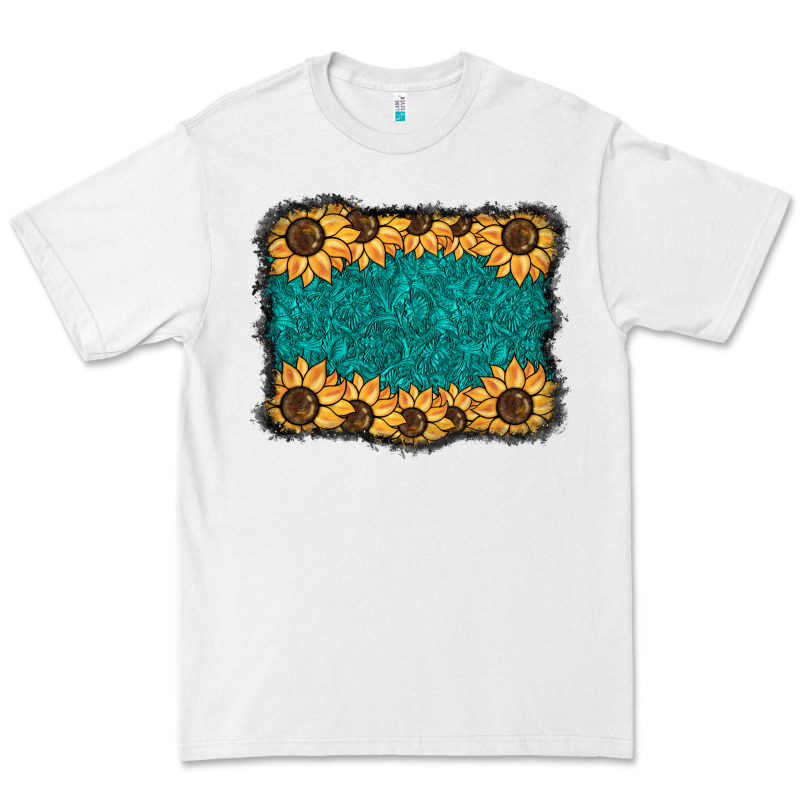 Sunflower Background Premium Tee by BarkalooDesign | Teevron