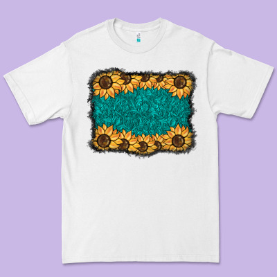 Sunflower Background Premium Tee Designed By Barkaloodesign
