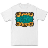 White sunflower background Premium Tee - BarkalooDesign