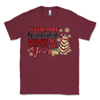 Burgundy its the most wonderful time of the year Classic Tee - MaliasSmallBusiness