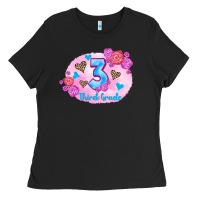 Black back to school flowers third grade 3200x2400 Ladies Tee - AdoDesignShop