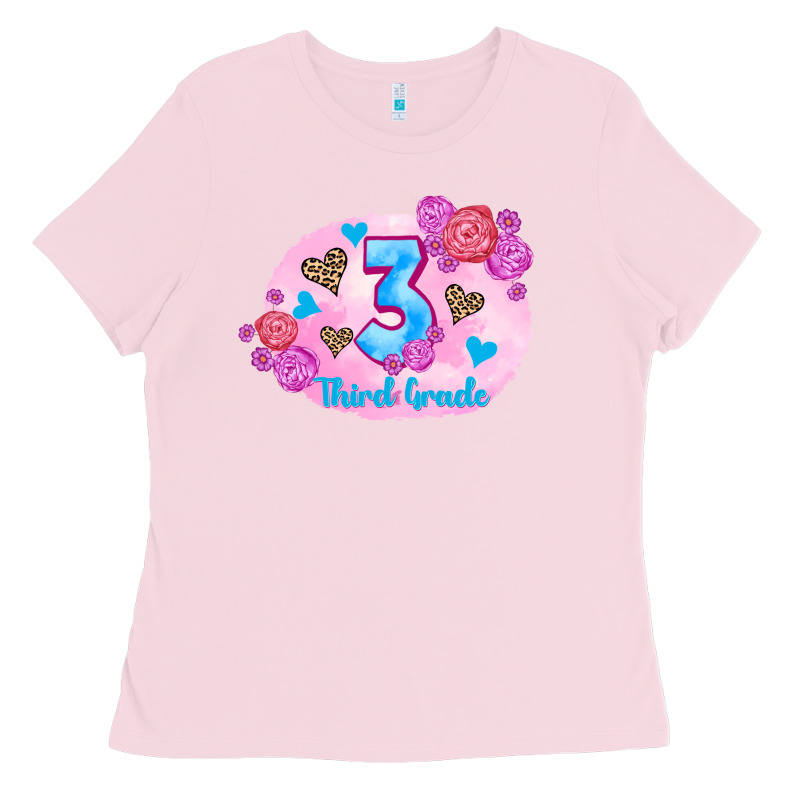 Back To School Flowers Third Grade 3200x2400 Ladies Tee by AdoDesignShop | Teevron
