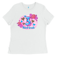 White back to school flowers third grade 3200x2400 Ladies Tee - AdoDesignShop