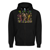 Black im just here for the crawfish Zipper Hoodie - CowGirlArtShop