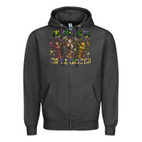 Charcoal Heather im just here for the crawfish Zipper Hoodie - CowGirlArtShop