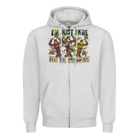 Dove Grey im just here for the crawfish Zipper Hoodie - CowGirlArtShop