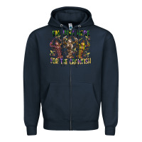 Navy im just here for the crawfish Zipper Hoodie - CowGirlArtShop
