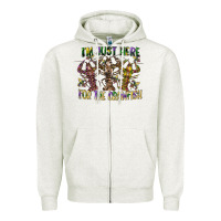 Oatmeal Heather im just here for the crawfish Zipper Hoodie - CowGirlArtShop