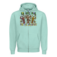 Seafoam im just here for the crawfish Zipper Hoodie - CowGirlArtShop
