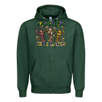 Sports Green im just here for the crawfish Zipper Hoodie - CowGirlArtShop