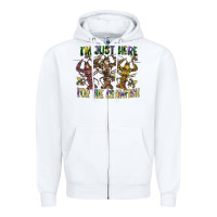 White im just here for the crawfish Zipper Hoodie - CowGirlArtShop