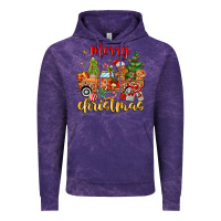 Cloud Purple merry christmas gingerbread truck Vintage Hoodie - MaliasSmallBusiness