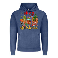 Vintage Denim merry christmas gingerbread truck Vintage Hoodie - MaliasSmallBusiness