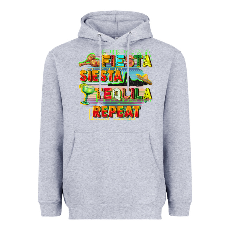 Fiesta Siesta Tequila Repeat Heavyweight Hoodie by FaDigitalArtStudio | Teevron