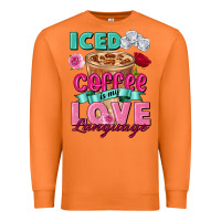 Carrot Iced Coffee is my love language Valentine's Day Premium Sweatshirt - FaDigitalArtStudio