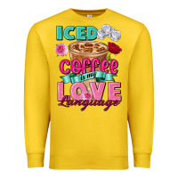 Lemon Iced Coffee is my love language Valentine's Day Premium Sweatshirt - FaDigitalArtStudio