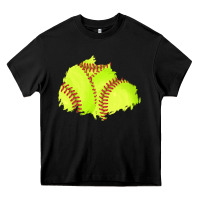 Black softball patch Heavy Core Tee - AdoDesignShop