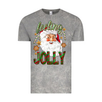 Cloud Rock Feeling Jolly with Santa Vintage Tee - NancyCooperArtShop