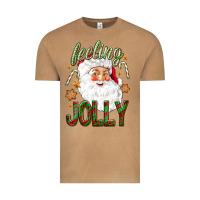 Vintage Camel Feeling Jolly with Santa Vintage Tee - NancyCooperArtShop