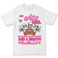 White As A Aries Girl I Was Born With My Heart On My Sleeve And A Mouth Premium Tee - Jasminsmagicworld