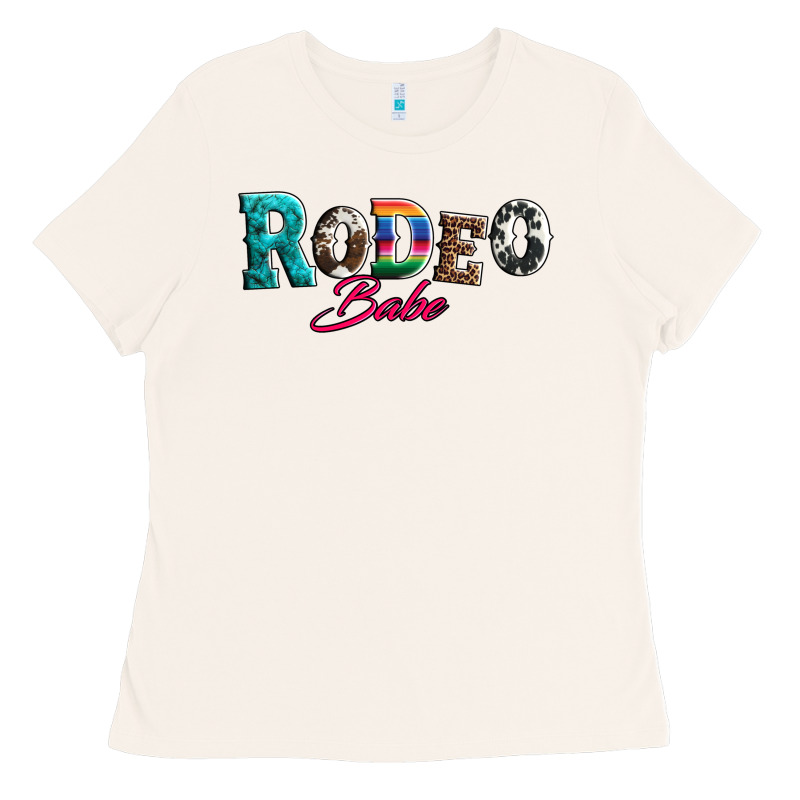 Rodeo Babe Turquoise Serape Cowhide Leopard Ladies Tee by Artiststas | Teevron