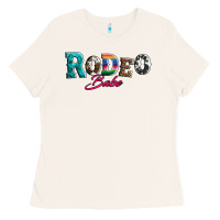 Bone rodeo babe turquoise serape cowhide leopard Ladies Tee - Artiststas