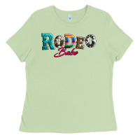Matcha rodeo babe turquoise serape cowhide leopard Ladies Tee - Artiststas