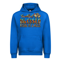 Cobalt Thankful Blessed And Kind Of A Mess Urban Hoodie - CowhideDigitalArt
